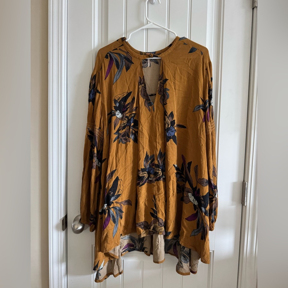 Yellow Tree Swing Floral Tunic XS | Free People